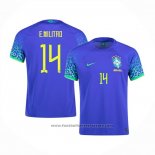 Brazil Player E.militao Away Shirt 2022