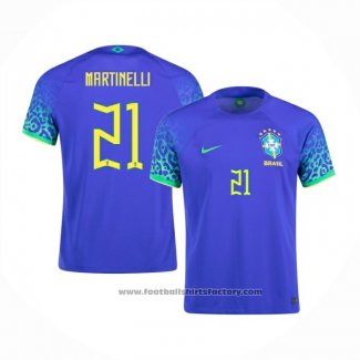 Brazil Player Martinelli Away Shirt 2022