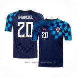 Croatia Player Gvardiol Away Shirt 2022