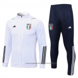 Jacket Tracksuit Italy Kids 2023-2024 White