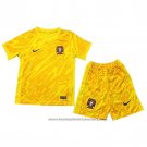 Portugal Goalkeeper Shirt Kids 2024 Yellow