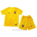 Portugal Goalkeeper Shirt Kids 2024 Yellow