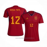 Spain Player Ansu Fati Home Shirt 2022