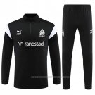 Sweatshirt Tracksuit Olympique Marseille Kids 2023-2024 Black