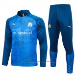 Sweatshirt Tracksuit Olympique Marseille Kids 2023-2024 Blue Oscuro