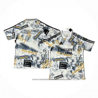 Thailand Real Madrid Special Shirt 2025-2026 White Yellow