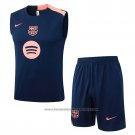 Tracksuit Barcelona Without Sleeves 2025-2026 Blue Pink