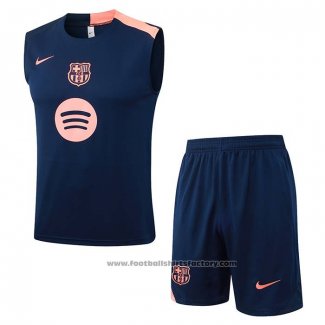Tracksuit Barcelona Without Sleeves 2025-2026 Blue Pink