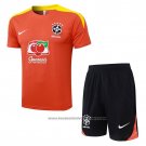 Tracksuit Brazil Short Sleeve 2025-2026 Orange - Shorts