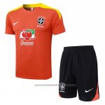 Tracksuit Brazil Short Sleeve 2025-2026 Orange - Shorts