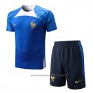 Tracksuit France Short Sleeve 2022-2023 Blue - Shorts