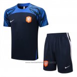 Tracksuit Holland Short Sleeve 2022-2023 Blue - Shorts