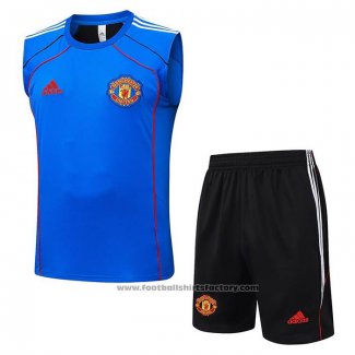 Tracksuit Manchester United Without Sleeves 2025-2026 Blue