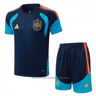 Tracksuit Spain Short Sleeve 2026-2027 Blue - Shorts