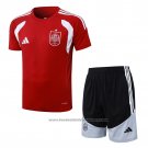 Tracksuit Spain Short Sleeve 2026-2027 Red - Shorts