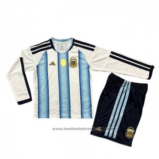 Argentina Home Shirt Long Sleeve Kids 2026