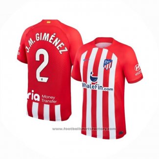 Atletico Madrid Player J.m.gimenez Home Shirt 2023-2024