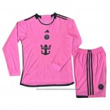 Inter Miami Home Shirt Long Sleeve Kids 2024