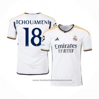 Real Madrid Player Tchouameni Home Shirt 2023-2024