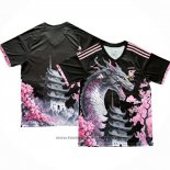 Thailand Japan Dragon Shirt 2024-2025 Black and Rosa