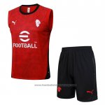 Tracksuit AC Milan Without Sleeves 2025-2026 Red