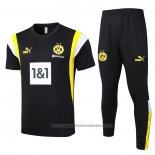 Tracksuit Borussia Dortmund Short Sleeve 2023-2024 Black