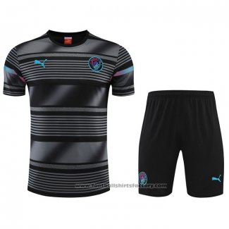 Tracksuit Manchester City Short Sleeve 2022-2023 Black - Shorts