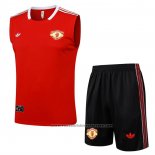 Tracksuit Manchester United Without Sleeves 2025-2026 Red