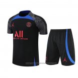 Tracksuit Paris Saint-Germain Short Sleeve 2022-2023 Black and Blue - Shorts