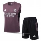Tracksuit Real Madrid Without Sleeves 2025-2026 Grey Purple