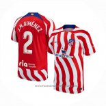 Atletico Madrid Player J.m.gimenez Home Shirt 2022-2023