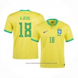 Brazil Player G.jesus Home Shirt 2022