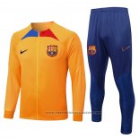 Jacket Tracksuit Barcelona Kids 2022-2023 Orange