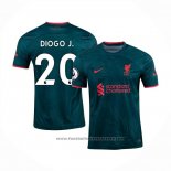 Liverpool Player Diogo J. Third Shirt 2022-2023