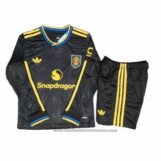 Manchester United Third Shirt Long Sleeve Kids 2025-2026