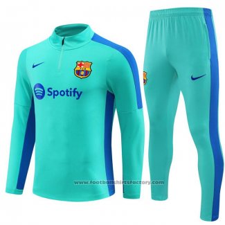 Sweatshirt Tracksuit Barcelona Kids 2023-2024 Green