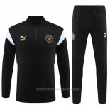 Sweatshirt Tracksuit Manchester City Kids 2023-2024 Black