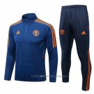 Sweatshirt Tracksuit Manchester United 2022-2023 Blue