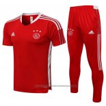 Tracksuit Ajax Short Sleeve 2021-2022 Red