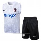 Tracksuit Chelsea Without Sleeves 2025-2026 White Grey