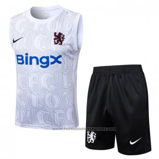 Tracksuit Chelsea Without Sleeves 2025-2026 White Grey