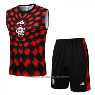 Tracksuit Flamengo Without Sleeves 2025-2026 Red Black