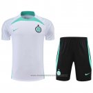 Tracksuit Inter Milan Short Sleeve 2022-2023 White - Shorts