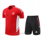 Tracksuit Manchester United Short Sleeve 2022-2023 Red - Shorts