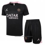 Tracksuit Paris Saint-Germain Jordan Short Sleeve 2024-2025 Black - Shorts