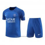 Tracksuit Paris Saint-Germain Short Sleeve 2022-2023 Blue Oscuro - Shorts