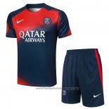 Tracksuit Paris Saint-Germain Short Sleeve 2023-2024 Red and Blue - Shorts