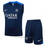 Tracksuit Paris Saint-Germain Without Sleeves 2025-2026 Blue