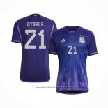 Argentina Player Dybala Away Shirt 2022