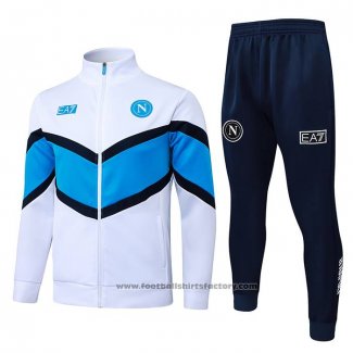 Jacket Tracksuit Napoli Kids 2025-2026 White Blue